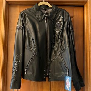 BNWT Harley Davidson black leather jacket size XL